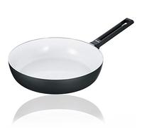 Berndes Alu Induction Smart Schmorpfanne 28 cm Padella Fonda, 3.5 Litri, Alluminio Forgiato, Schwarz/Weiß