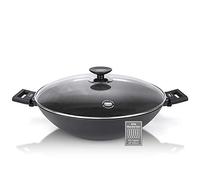 Berndes Alu Induction Wok con Coperchio 36 cm, 6.4 Litri, Alluminio Forgiato