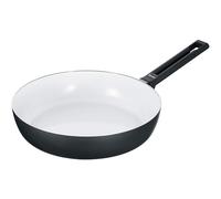 Berndes Alu Induction Smart Schmorpfanne 28 cm Padella Fonda, 3.5 Litri, Alluminio Forgiato, Bianco