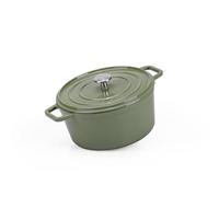 SET CASS.2M 24 CM+COP.CAST IRON NEW GREEN