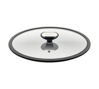 Berndes Balance Glasdeckel mit Silikonring, Spezialglas, Transparent/Schwarz, Ø 28 cm, 007828