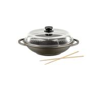 Bonanza Induction Wok 32 Cm Con Coperchio Vetro