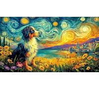 Bernese-Mountain-Dog-by-the-Sea Puzzle 1000 pezzi Carta riciclata Estremamente difficile Gioco educativo relax Idea regalo perfetta 70x50/1000 pezzi