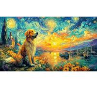 Bernese-Mountain-Dog-by-the-Sea Puzzle 1000 pezzi Carta riciclata Idea regalo perfetta Gioco stimolante per relax, creatività e regali per adulti 70x50/1000 pezzi
