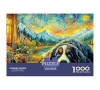 Bernese Mountain Dog in Cozy CabinUltimate Challenge Jigsaw Puzzles for Adults Conquer The 1000-Piece (Advanced) Impossible, Hard, And Difficult Challenging Puzzle Educational Games - This Is The P
