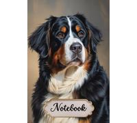 Bernese Mountain Dog Notebook for Dog Lovers: 6x9 Lined Journal with Berner Line Art on Every Page, 120 Pages - Gift for Dog Mom & Dog Dad