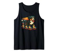 Bernese Mountain Dog Pattinaggio a rotelle Retro Vintage Dog Lover Canotta