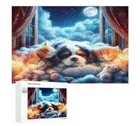 Bernese Mountain Dog Puzzle 1000 Pezzi Difficile Rompicapo Adulti Cute Dog Pet Sfida Per Amanti Del Puzzle Rilassamento Pressione Ridotta Dopo Il Lavoro Regalo Amici 1000 PCS