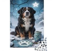 Bernese Mountain Dog Puzzle 1000 Pezzi, Geografia Mentale, Esperienza Tattile, Opera Conversazionale 1000pcs (75x50cm)