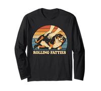 Bernese Mountain Dog Rolling Fatties Pun Joke Dog Lover Maglia a Manica