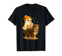 Bernese Mountain Halloween Ghost Walking Bernese Dog Maglietta