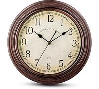 Bernhard Products Orologio da parete vintage silenzioso senza ticchettio, 30,5 cm, al quarzo, a batteria, orologio decorativo per casa/cucina/ufficio/sala da pranzo/soggiorno, facile da leggere,