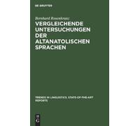 Bernhard Rosenk Vergleichende Untersuchungen der altanatolisc (Copertina rigida)