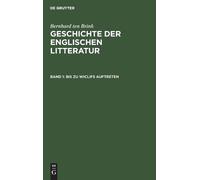 Bernhard Ten Brink Bis Zu Wiclifs Auftreten (Copertina rigida)