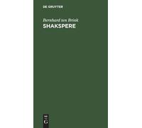 Bernhard Ten Brink Shakspere (Copertina rigida)