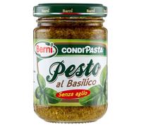 Berni Condipasta Pesto al Basilico Senza Aglio Conserva Condimento per Primi Piatti Tartine e Torte Salate - 3 Vasetti da 135g