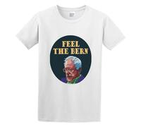 Bernie Sanders Feel The Bern Men's T-Shirt Unisex White Cotton Print Tee Shirts L