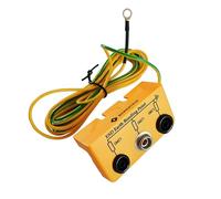 BERNSTEIN ESD - Blocco di messa a terra con pulsante da 10 mm e spina a banana da 4 mm, per nastro di terra e tappetino di terra ESD