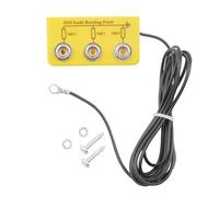 BERNSTEIN Modulo di messa a terra ESD, scatola di messa a terra con cavo e connessione 3 x 1 MOhm | Per montaggio su tavolo, lunghezza 70 mm, larghezza 35 mm | Lunghezza cavo 2,9 m