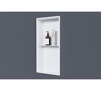 BERNSTEIN Nicchia da parete NT306010X in acciaio inox con ripiano portaoggetti - 30 x 60 x 10 cm (L x A x P) - colore selezionabile, Colore:bianco