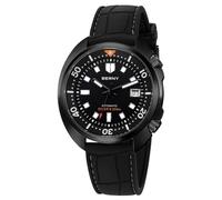 BERNY Orologio Automatico Uomini Orologio Subacqueo Totalmente Nero 200M Impermeabile Orologio Meccanico Analogico Da Polso Uomo Con Data Super Luminosa Cinturino In Fluoroelastomero