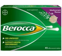 Berocca Ribes Nero Energia Vitamina C, B1 B2 B3 B5 B12 & Magnesio - 45 Compresse