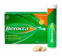 Berocca Sapore Arancia Energia Vitamina C B1 B2 B3 B5 B12 & Magnesio - 45 Tablet