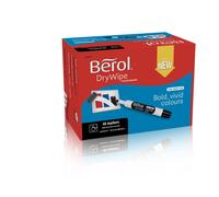 Berol DryWipe Whiteboard Marker Pens Bullet Tip Assorted Colours Low-Odour
