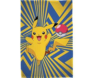 BERONAGE Grande Coperta Pokémon Go Pikatchu 160 x 200 cm Super Morbida Flanella per Divano in Pile Coral - Pokemon Snap Pokeball Ash Legends Arceus Diamante Perla per Biancheria da Letto