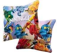 BERONAGE LEGO Ninjago Dragons Rising Cuscino 40 x 40 cm - Ascesa dei draghi - Morbido cuscino per bambini per ragazzi - Idea regalo per coperta e biancheria da letto - Oeko-Tex (Final Battle)
