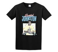 BERRAHI Vintage 90S Style Daniel Johnston Tribute Design Graphic Tee Unisex 100% Cotton Short-Sleeve T-Shirts Black L