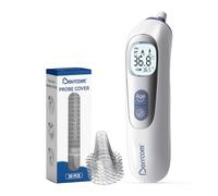 Berrcom Termometro auricolare ad alta precisione, termometro digitale con tecnologia a sonda preriscaldata per adulti e bambini, guida alla temperatura per gruppi di età