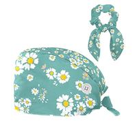 Berretti Bouffant con Cravatta per capelli Cappello da lavoro con fascia per il sudore Cravatta Indietro Cappello da infermiera Ocean Ocpotus Blue Dolphin Shark, Colore 3., Etichettalia unica