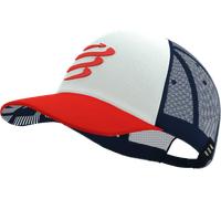 Compressport trucker cap bianco rosso