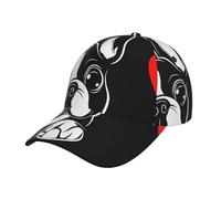 Berretti da Baseball Amore per Il Bulldog Francese Nero Unisex Cappello A Tesa Curva Traspirante Casual cap per All'Aperto Compleanno Sport