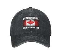 Berretti da Baseball Caro Canada, Anche Noi Odiamo Design con Fori Traspiranti Denim Snapback cap Unisex Baseball Caps per All'Aperto Viaggio Quattro Stagioni