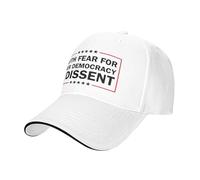 Berretti da Baseball con Timore per La Nostra Democrazia Sono in Disaccordo Design con Fori Traspiranti Baseball Caps Freddo Denim Snapback cap per attività All'Aperto Campeggio