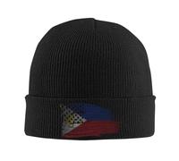 Berretti in Maglia American USA Philippines Half Flag Pratico Cappello Running Classica Beanie Cappello per Uomo Moto All'Aperto