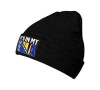 Berretti in Maglia Bosnia And Herzegovina Flag It's in My Dna Elasticizzato Cappello a Maglia Calda Beanie Cappello per Moto Adulto Chemio