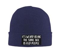 Berretti in Maglia It's Weird Being The Same As Old People Funny Berretto da Uomo Assorbe Sudore Traspirante Cappello A Cuffia Unisex, per Donna, Sport, Sciare, 56-62cm