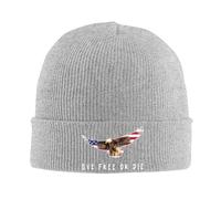 Berretti in Maglia Live Free Or Die American Flag with Bald Eagle Calda Cappello A Maglia Moda Berretto Beanie per Correre Uomo attività