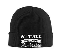 Berretti in Maglia Skin Cancer Awareness Not all Wounds Are Visible Calda Cappello A Maglia Morbido Berretto Beanie per Adulto All'Aperto Bici