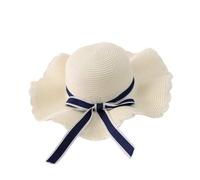 Berretti Natalizi Donne Big Summer Bowknot Wide Floppy cap Folding Hat Straw Beach Hats Sun Baseball Caps da Pescatore (White, One Size)