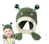 Berretto a maglia con animali - Luce LED - Design paraorecchie, lana calda, morbido tessuto a maglia traspirante, fascia regolabile, vestibilità comoda | versatile gioco invernale e all'aperto, scuola