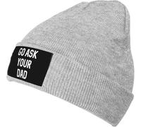 Berretto A Maglia Go Ask Your Dad Leggero Inverno Cappelli Morbido Beanie in Maglia per Uomini Arrampicata Motociclismo