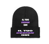 Berretto a Maglia Personalizzata per Uomo e Donna - Cappello Invernale Personalizzate Il Tuo con Foto Testo Nome/Logo - Crea Il Tuo Cappello Caldo Unico - Regalo Unisex