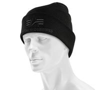 Alpha Industries 3D Beanie Cappello da Uomo in Acrilico Lavorato a Maglia Black