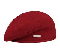 Berretto Basco a Maglia Classic Uni by Seeberger rosso bordeaux One Size