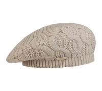 Berretto Basco a Maglia Uni by Seeberger beige chiaro One Size