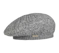 Berretto Basco a Maglia Uni by Seeberger grigio One Size